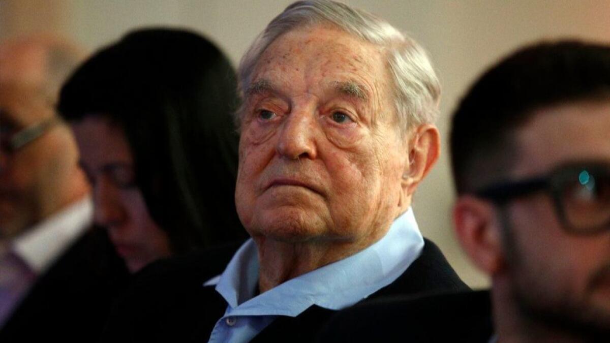 George Soros, founder and chairman of the Open Society Foundations, attends the European Council on Foreign Relations' annual meeting in Paris on May 29.