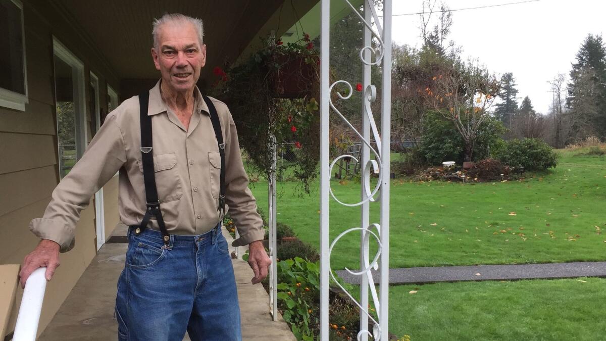 Dale Rutherford, 91, of Lebam, Wash., said he voted for Donald Trump in part because he hopes the president-elect will create jobs building infrastructure.