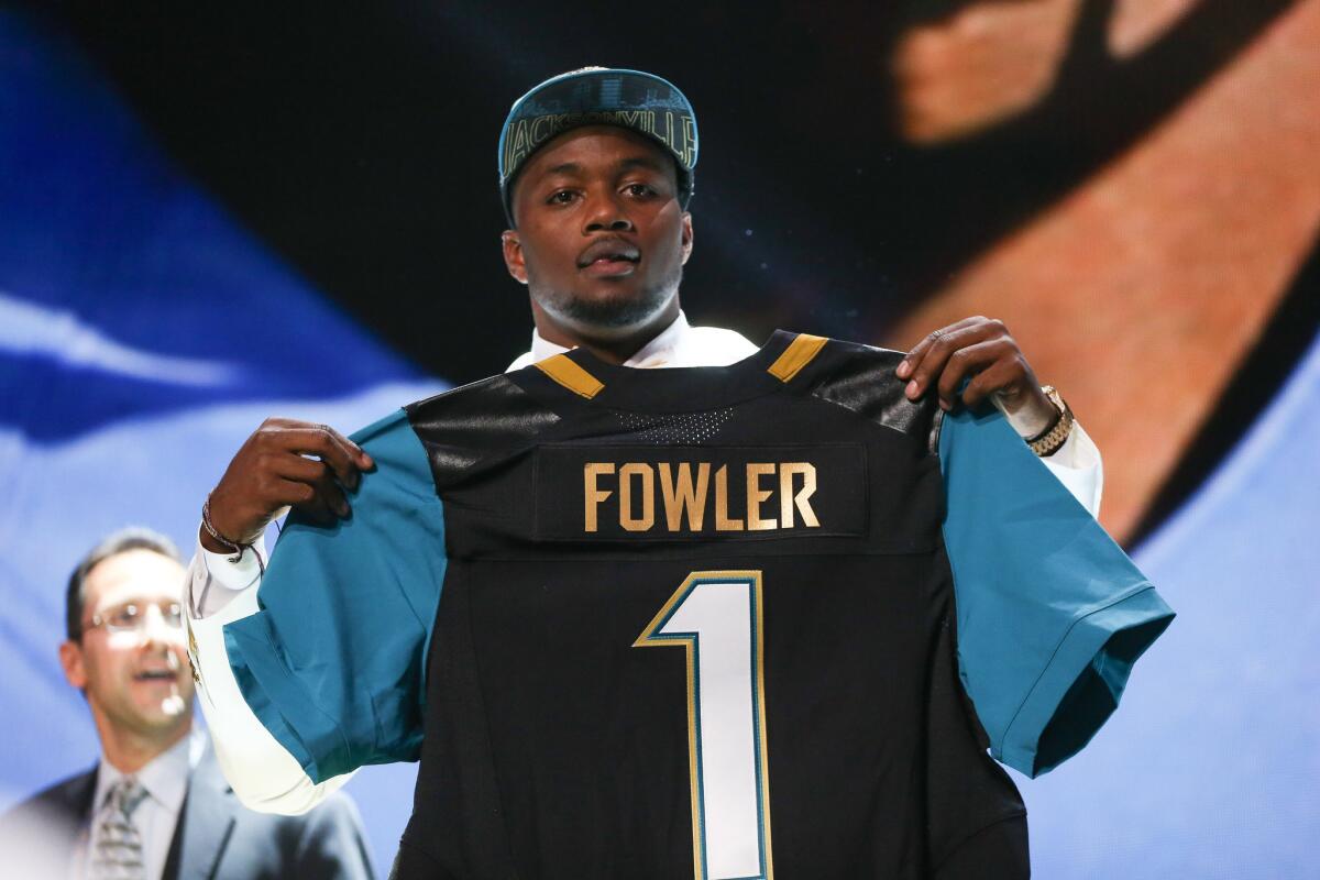 The Jacksonville Jaguars selected linebacker Dante Fowler Jr. with the third overall pick in the NFL draft.
