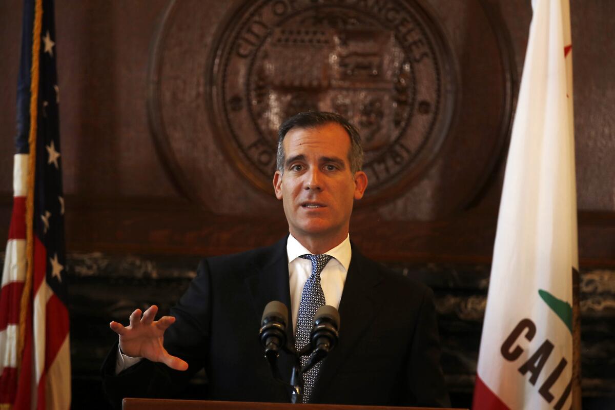 Mayor Eric Garcetti released his proposed $8.76-billion budget for the next fiscal year.