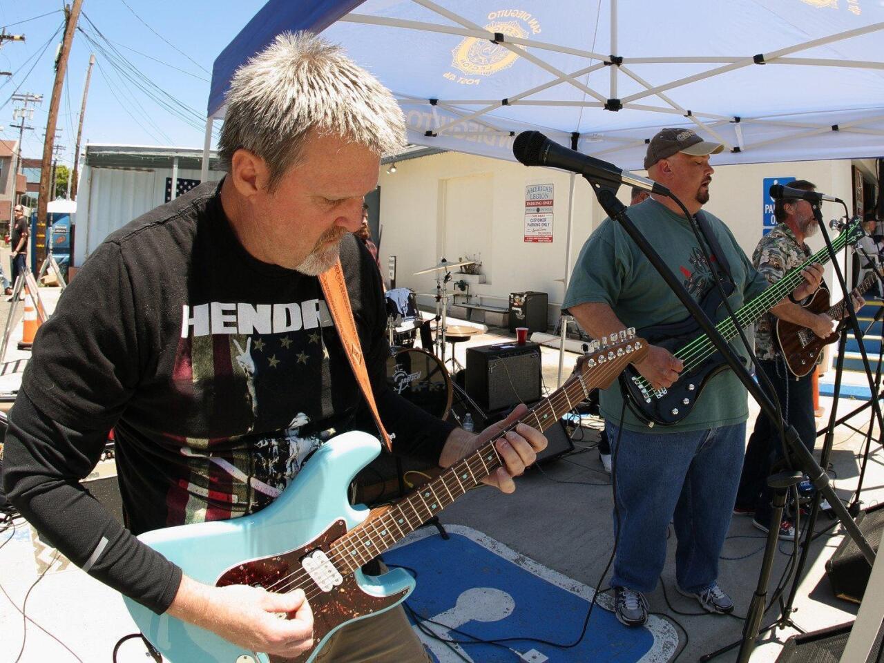 The Bottom Feeders band plays at the Encinitas American Legion Memorial Day event