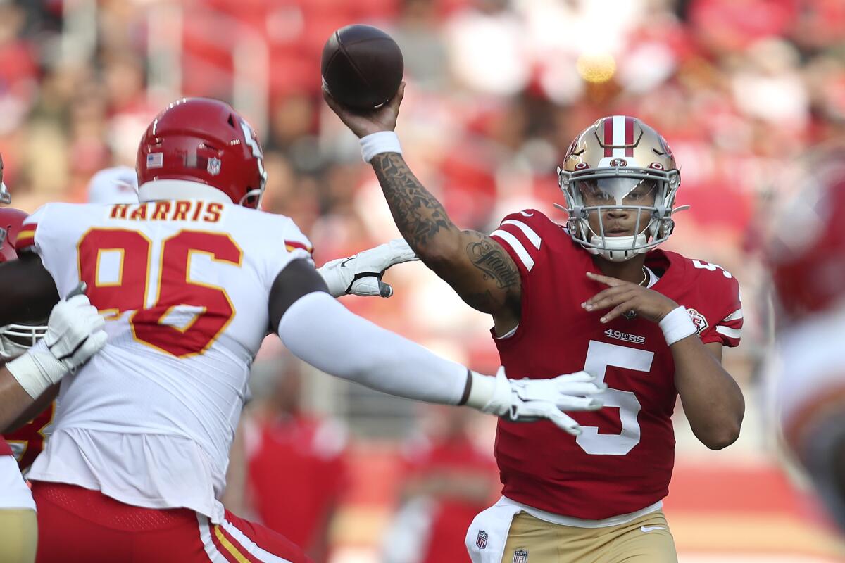 49ers' Trey Lance says SF is 'absolutely where I want to be'