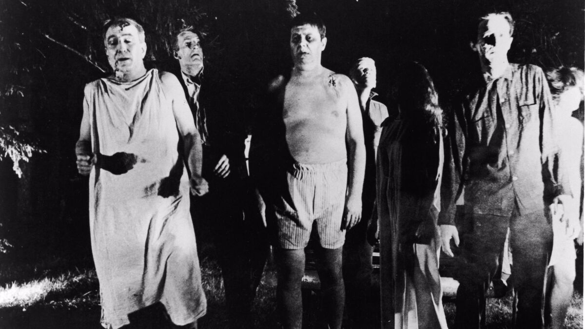 A line of the undead in George A. Romero's "Night Of The Living Dead."
