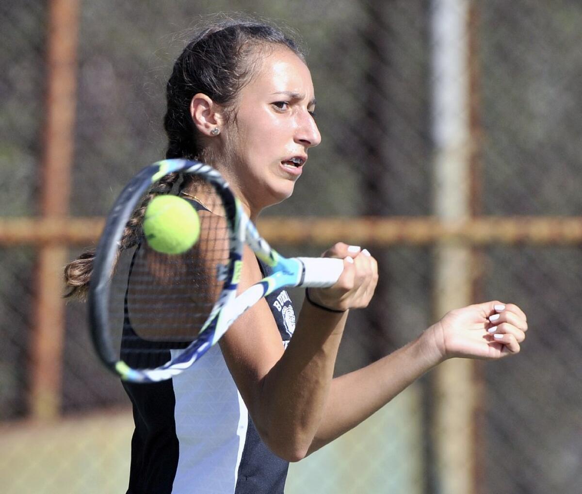 Burbank High's Kristina Kirakosyan finished third in the Pacific League Tournament on Wednesday.