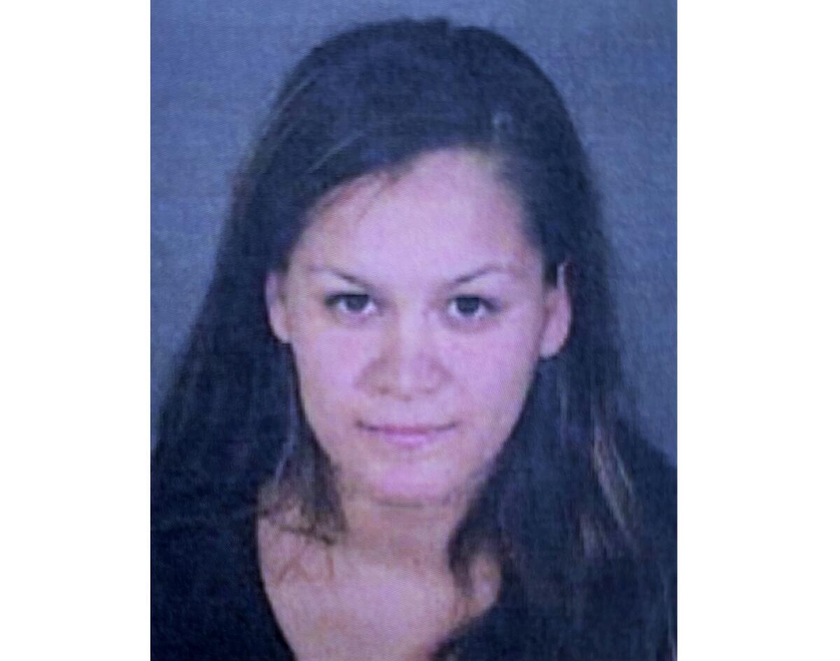 This undated image released by the Los Angeles Police Department shows Liliana Carrillo. Los Angeles police have arrested Carrillo, a mother whose three children were found slain Saturday April , 10, 2021. Police Lt. Raul Jovel said the children's grandmother went inside an apartment in the Reseda neighborhood and found their bodies Saturday morning. All the children were under the age of 5. (Los Angeles Police Department via AP)