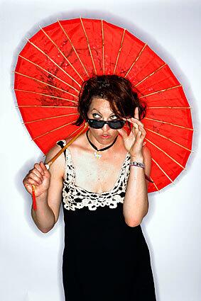 Musician Amanda Palmer before her performance Saturday at the 10th annual Coachella Music and Arts Festival in Indio.