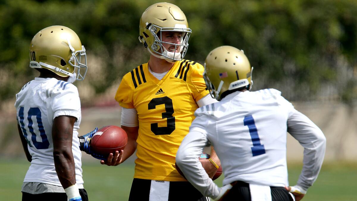 UCLA sophomore quarterback Josh Rosen (3) plans to take a more refined approach this season.