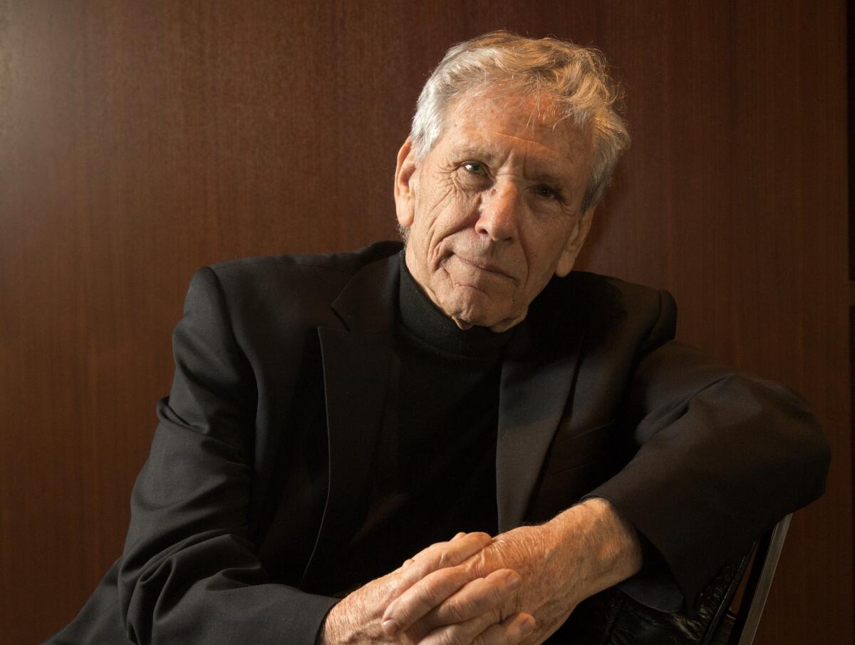 Novelist and essayist Amos Oz of Israel is one of 117 artists whose names appeared on the blacklist of a right-wing organization there. He was photographed in Los Angeles in May of 2015.