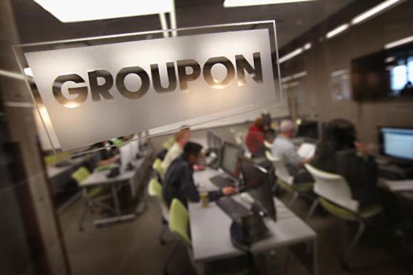 Groupon's international headquarters in Chicago, Ill.