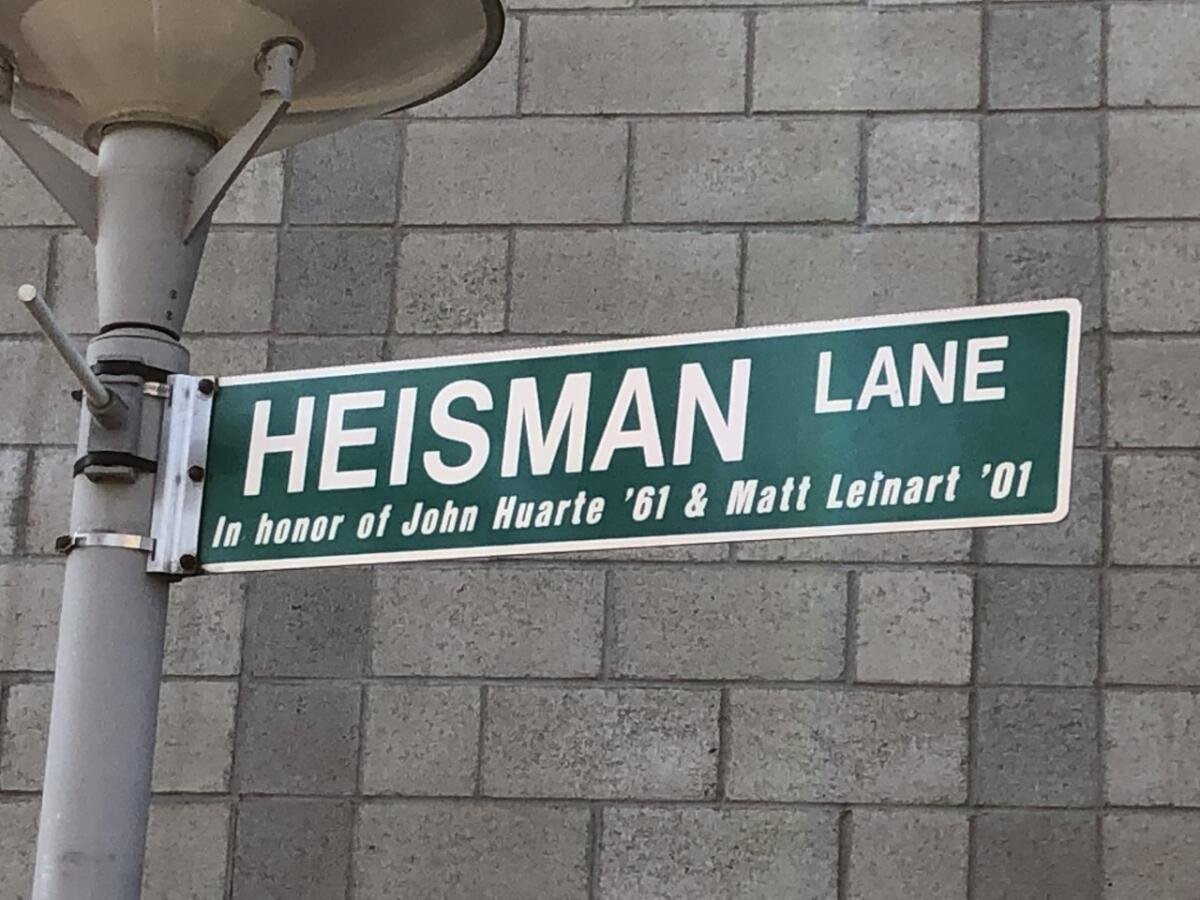 Mater Dei's Heisman Lane sign will need to be updated with the addition of "Bryce Young ’21."