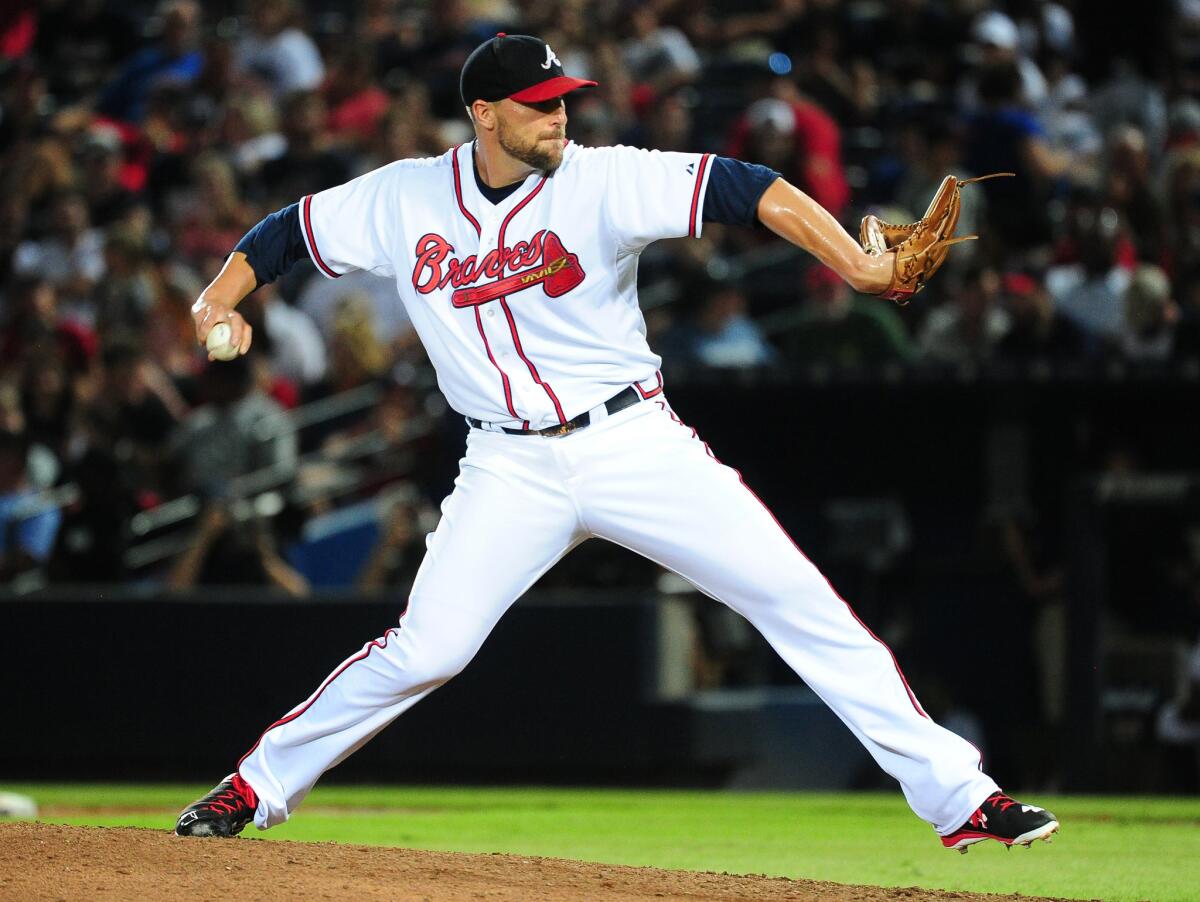 The Dodgers added another experienced bullpen arm in Braves closer Jim Johnson.