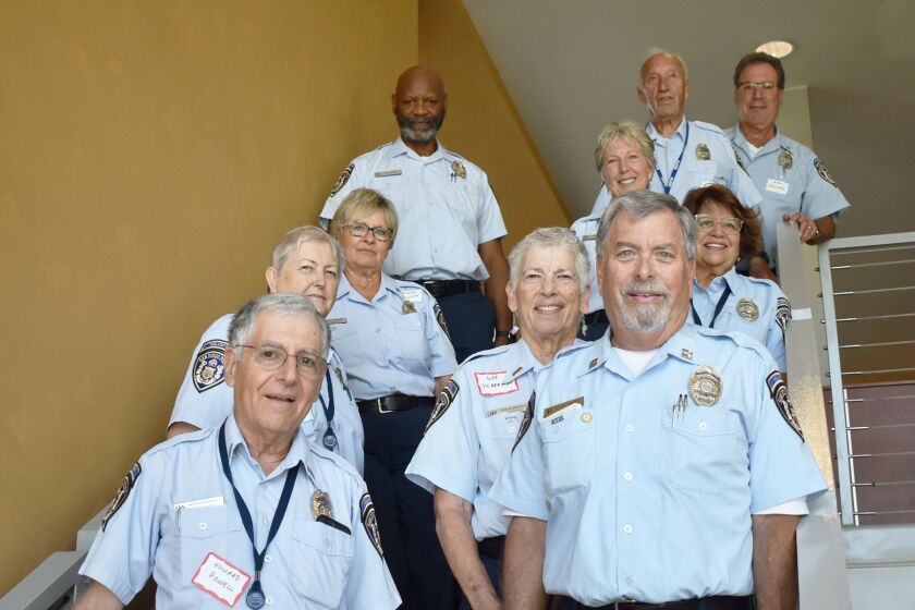 The Rancho Bernardo members of San Diego Police Department’s Retired Senior Volunteer Patrol at their 30th anniversary celebration on June 15.