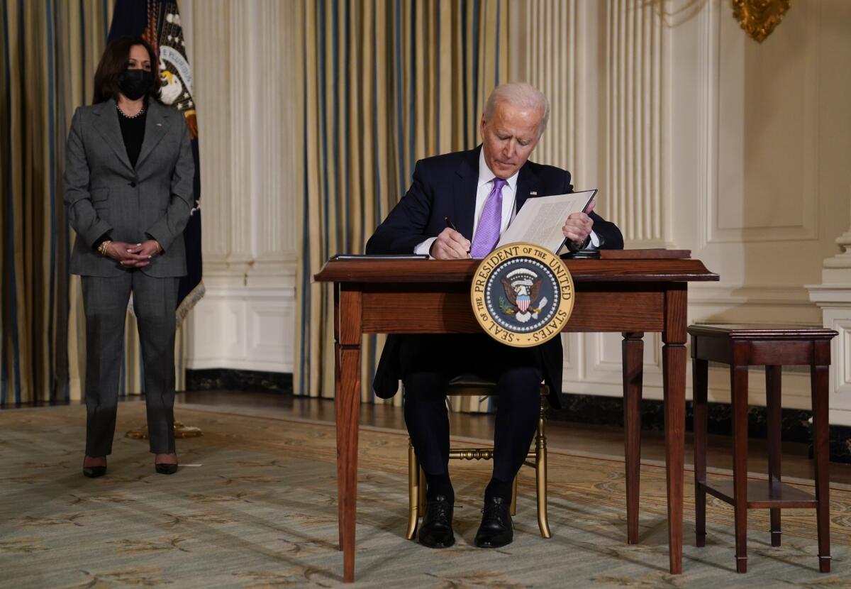 El presidente Joe Biden en la Casa Blanca en Washington el 26 de enero del 2021.