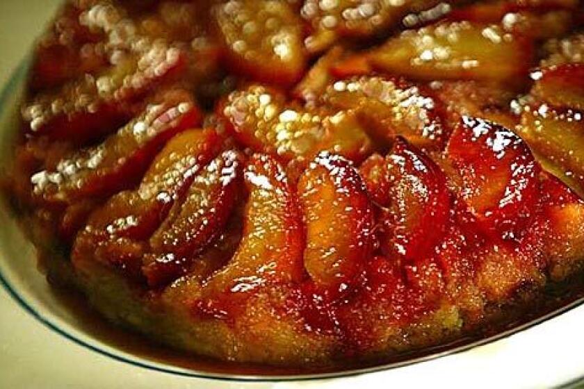 Serve with nectarines or peaches. Recipe: Plum upside-down cake