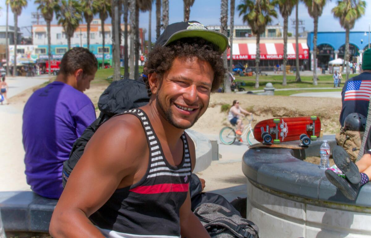 Local filmmaker Mike Costanza took this photo of Brendon Glenn on April 30, 2015, five days before he was shot by the LAPD. (Mike Costanza)