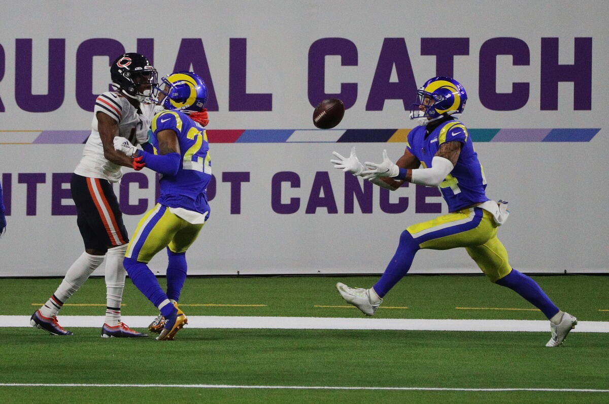 Bears Rams Interception The Sports Report: Rams defeat the Chicago Bears - Los Angeles Times
