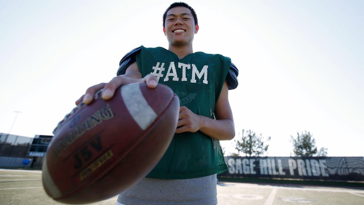 Sage Hill's William Leong has 15 passing touchdowns and nine scores on the season.