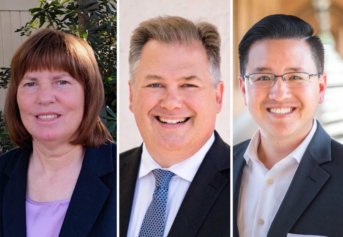Jane L. Glasson, Tommy Hough and Kent Lee are vying for San Diego Council District 6 in Tuesday's primary.