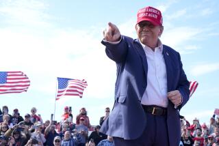 Republican presidential candidate former President Donald Trump gestures to the crowd at a campaign rally Saturday, March 16, 2024, in Vandalia, Ohio. (AP Photo/Jeff Dean)