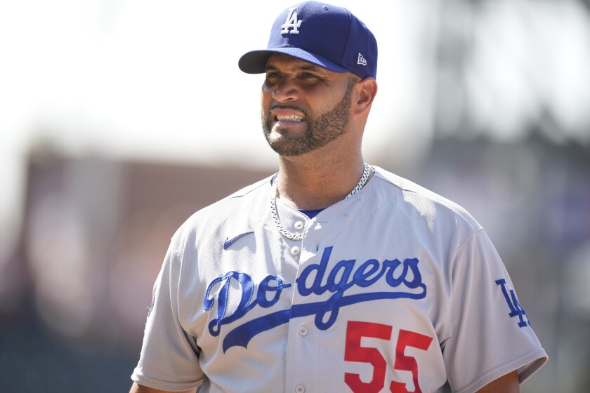 Dodgers first baseman Albert Pujols.