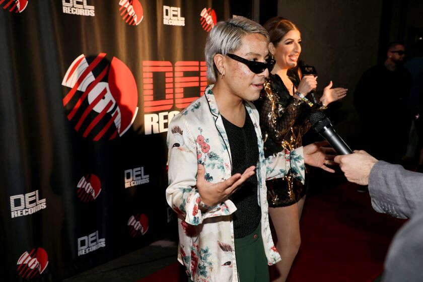 Jonathan Chavez walks the red carpet as Del Records celebrates hitting 10 million subscribers on YouTube.