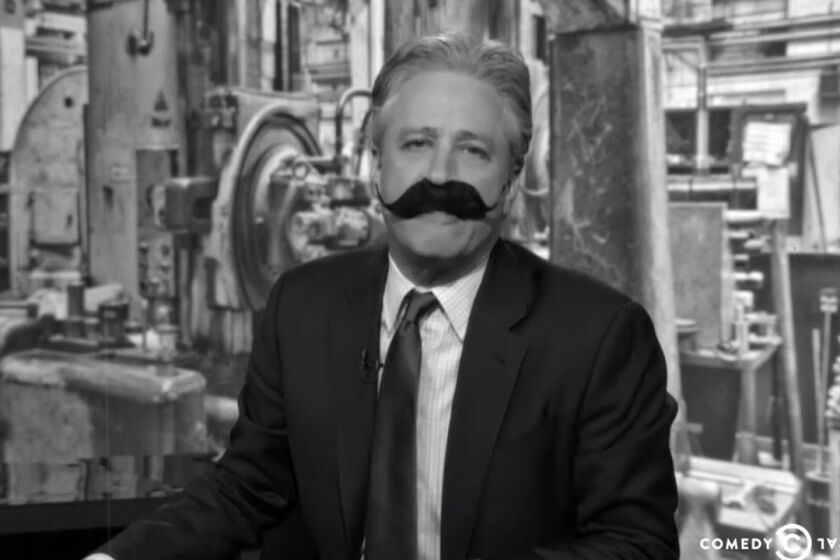Jon Stewart took "The Daily Show" to black and white for a bit on Monday's show.
