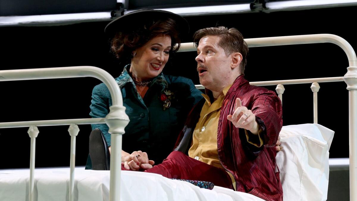 Baritone Justin Ryan and soprano Suzan Hanson are Walt and Lilian Disney in Long Beach Opera's production of Philip Glass' "The Perfect American."