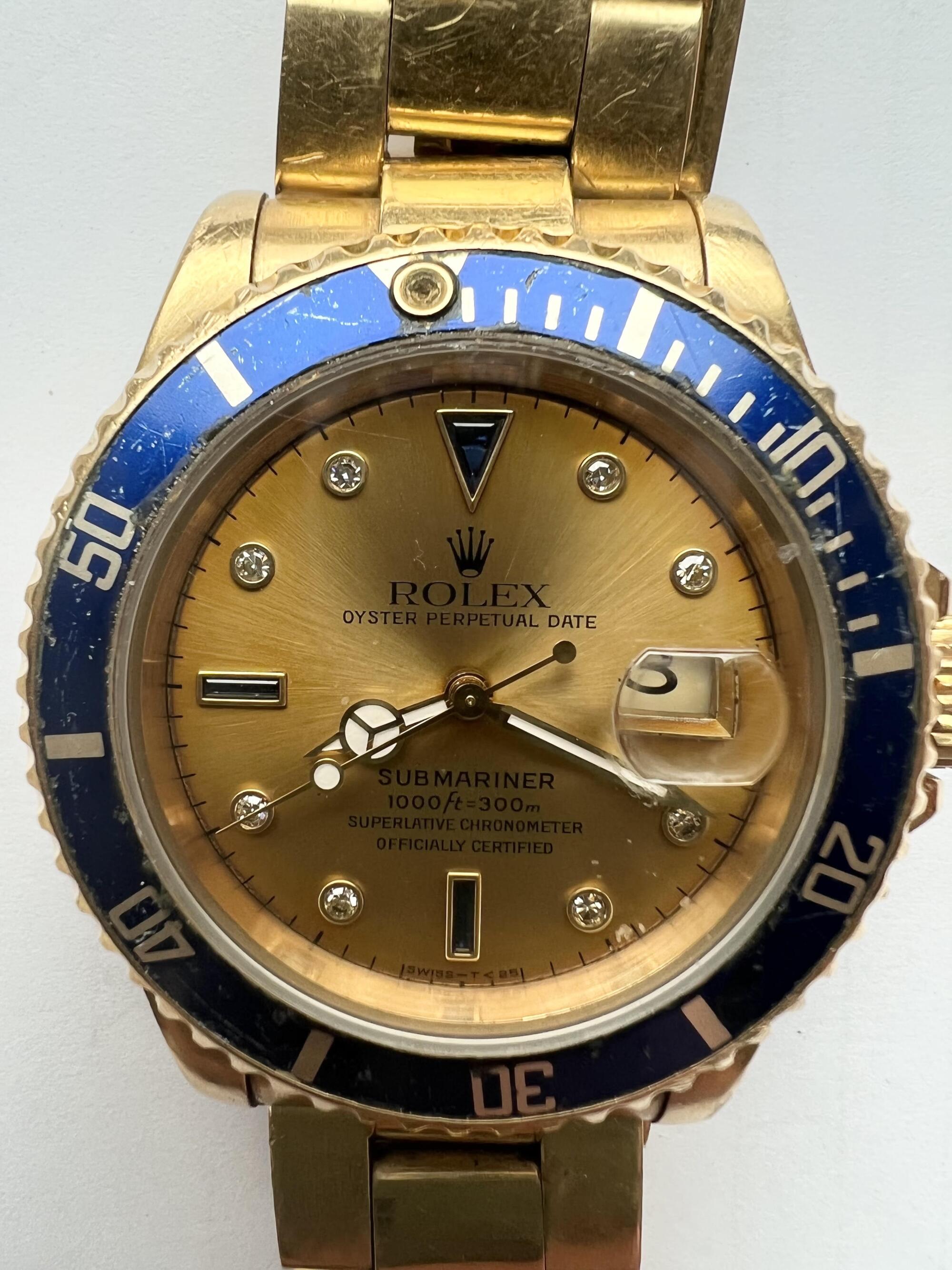 A photo of Mark Cardegnio Jr.'s Rolex Submariner, which he claims Anthony Farrer never returned.