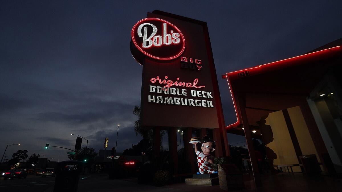 Bob's Big Boy, celebrating 70 years in Burbank, is offering 70-cent hot fudge cakes at the location through Thursday.
