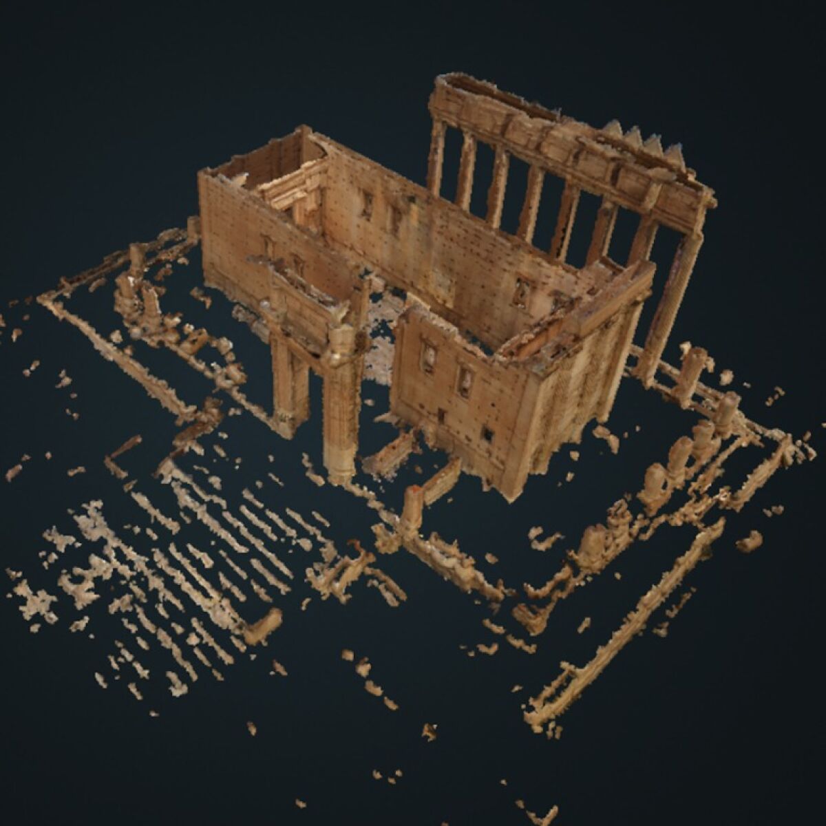 UCSD Library's Digital Media Lab created a 3-D digital reconstruction of Syria's Temple of Bel, which was destroyed in 2015.