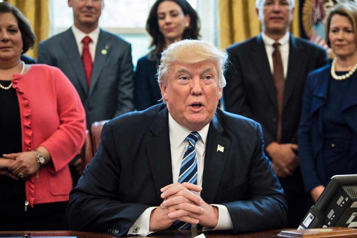 President Trump speaks before signing a memorandum regarding the aluminum industry.