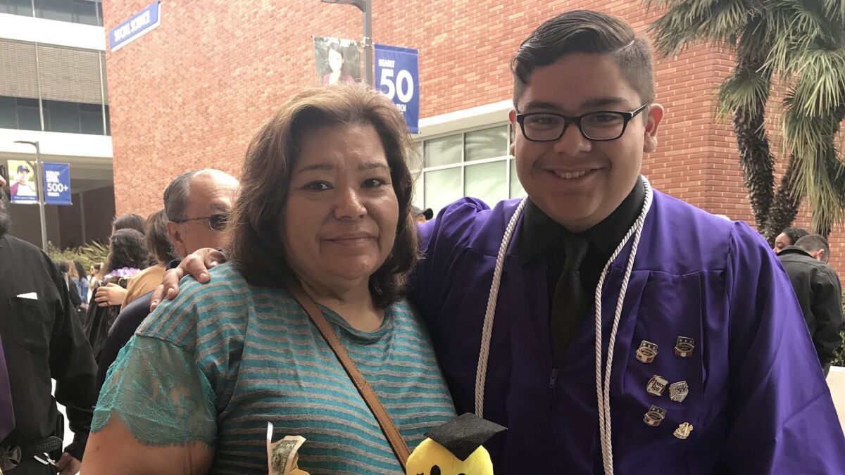 Lisa Agredano, left, and her son, Manny, were friends with L.A. Times reporter Hailey Branson-Potts.