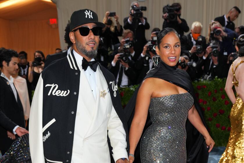 Alicia Keys and Swizz Beatz are shown on May 2 at the 2022 Met Gala in New York City.