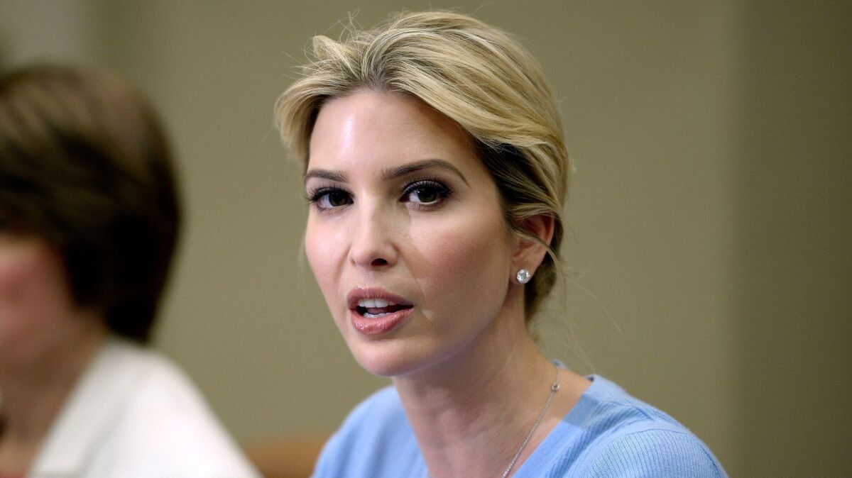 Ivanka Trump at a White House event on May 17.