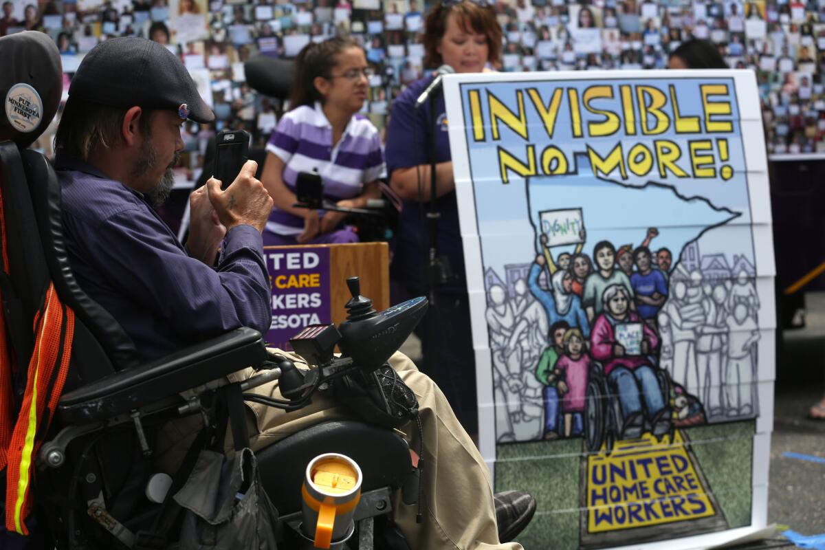 Home healthcare workers in Minnesota moved ahead Tuesday with a union election despite a recent U.S. Supreme Court ruling that may make their road more difficult.