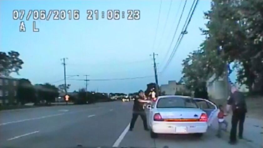Video captured by a camera in the squad car of Jeronimo Yanez, the Minnesota police officer who shot into the vehicle at Philando Castile in Falcon Heights, Minn.