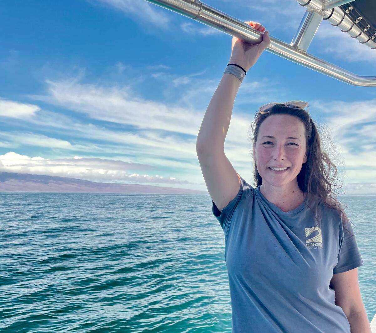 Stefanie Sekich-Quinn is an advocate for climate change policies as part of a local chapter of the Surfrider Foundation.