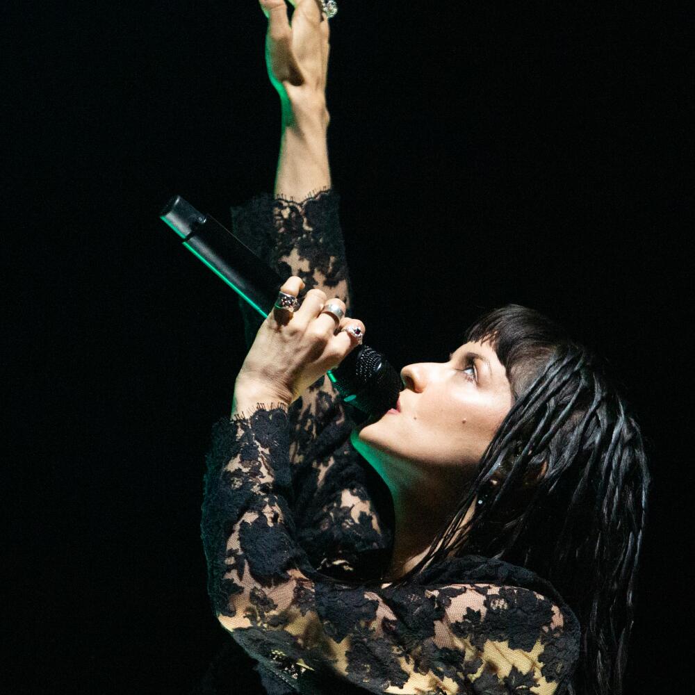 The Marías performing at Hollywood Forever Cemetery