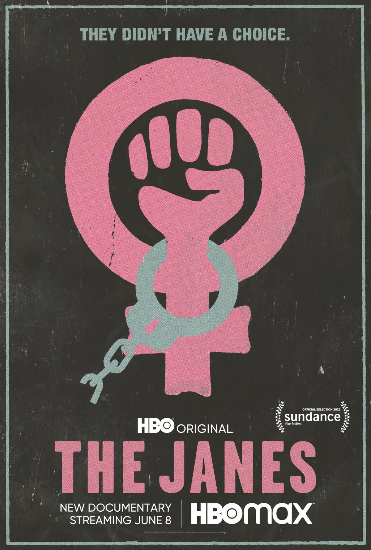 Promotional art for the documentary "The Janes."