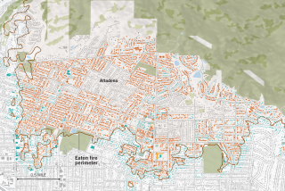 Map of damaged buildings in Altadena