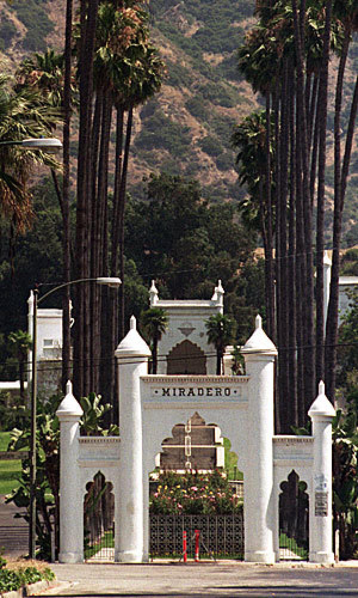ONE MAN'S CASTLE: The grand entrance to L.C. Brand's summer home in Glendale, El Miradero, is now the Brand Library.