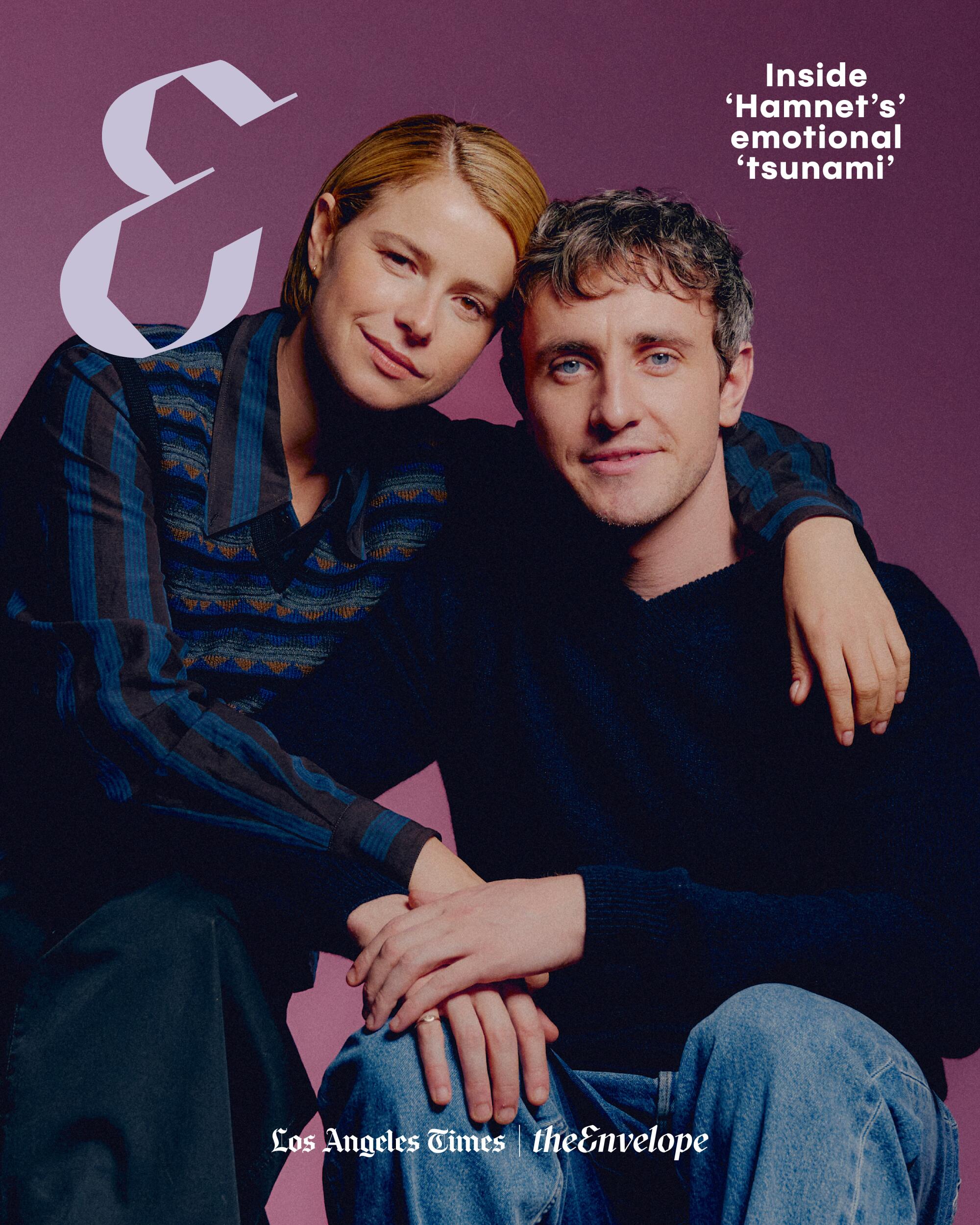 Capa digital de The Envelope com Jessie Buckley e Paul Mescal
