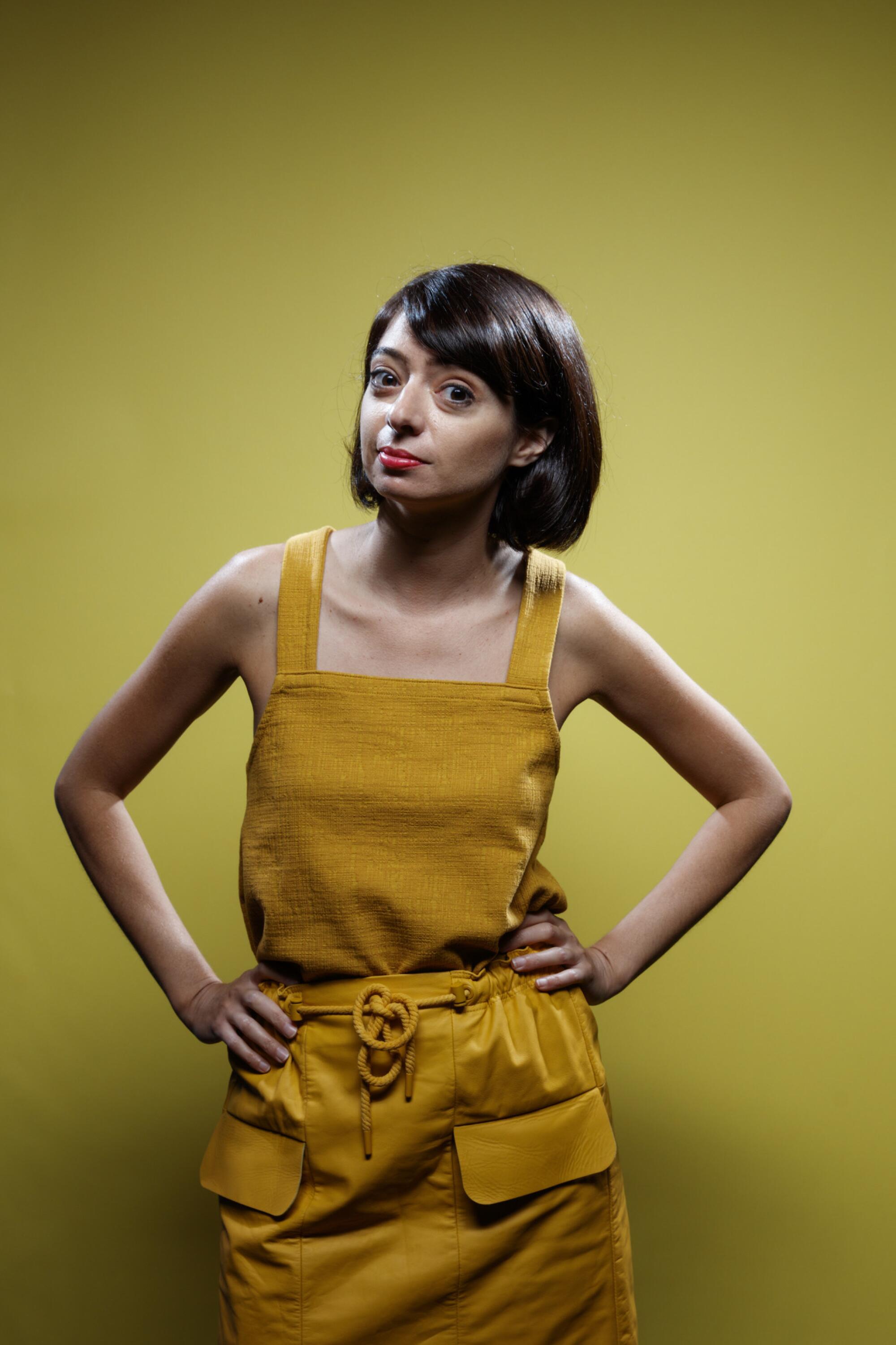 Kate Micucci, from the television series "DuckTales," photographed in the L.A. Times photo studio at Comic-Con 2017.