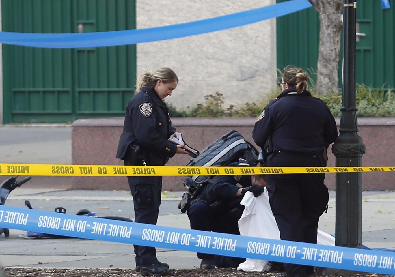 Pickup strikes bicyclists in Lower Manhattan