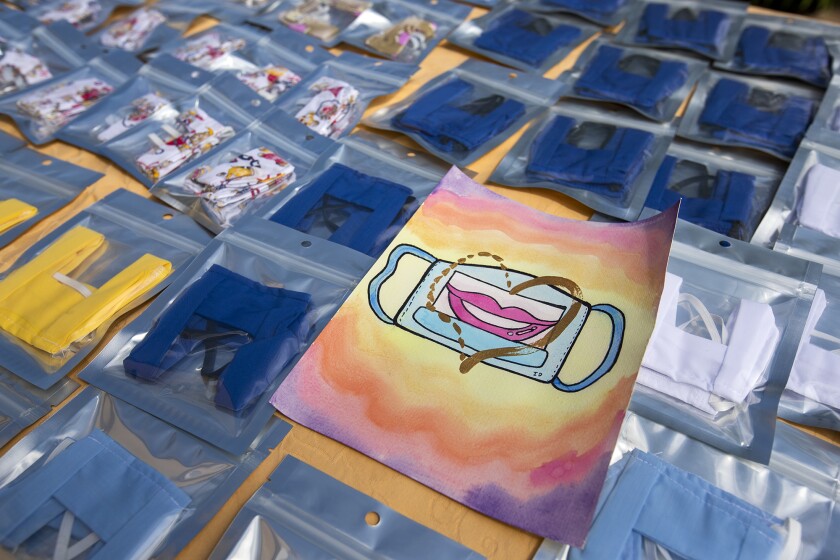 Isabelle Dastgheib drew a prototype for Read My Lips Masks for the hearing-impaired community.