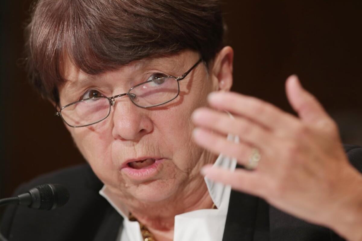 Mary Jo White has been chairwoman of the Securities and Exchange Commission since April.