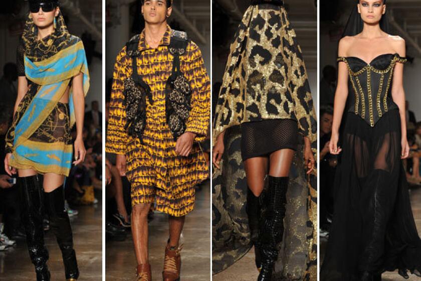 Looks from the Jeremy Scott spring-summer 2013 collection shown during New York Fashion Week.