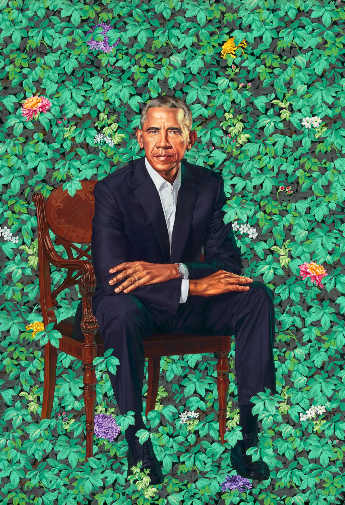 Kehinde Wiley's portrait of President Obama