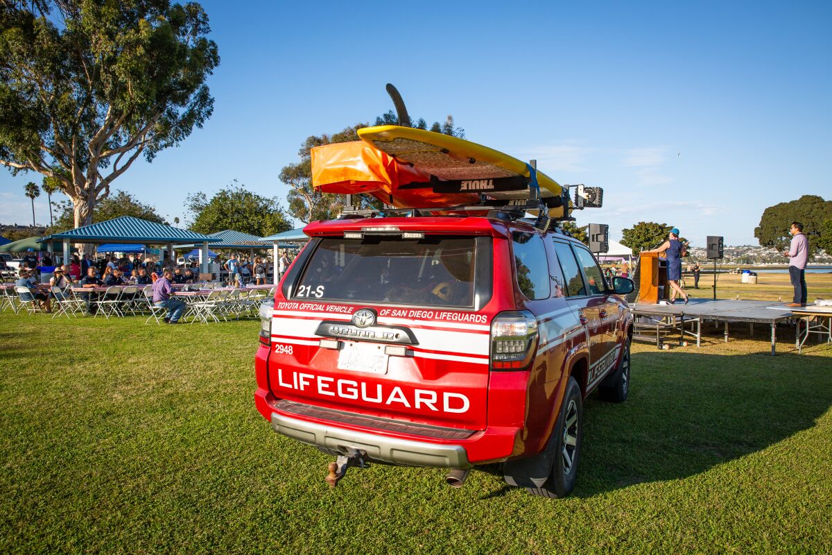 It was "The Year of the Lifeguards" at the PAESAN (Police And Emergency Services Appreciation Night) picnic.
