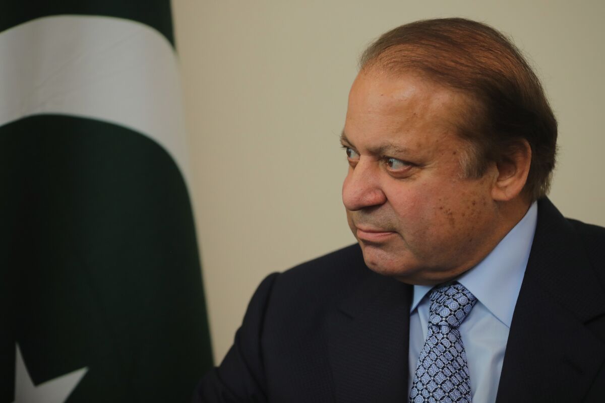 Pakistani Prime Minister Nawaz Sharif, shown at the United Nations on Sept. 19, 2016.